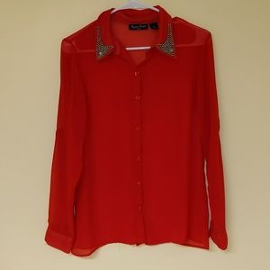 Red sexy blouse